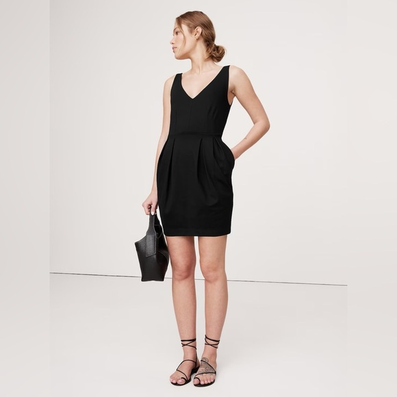 NWT! Banana Republic Hyper Navy Blue Everywhere Ponte Mini Dress - Size Medium - Picture 6 of 8